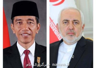 ظریف: آماده توسعه هر چه بیشتر روابط با اندونزی هستیم