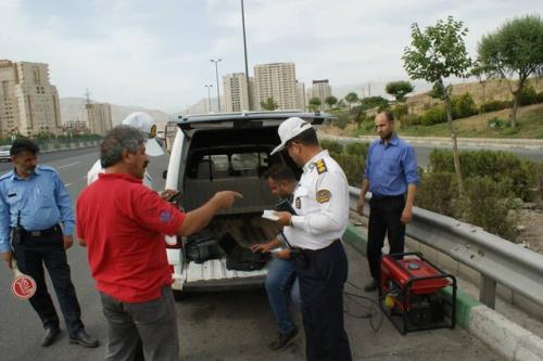 اجرای طرح کنترل معاینه فنی کنار جاده ای با همکاری پلیس