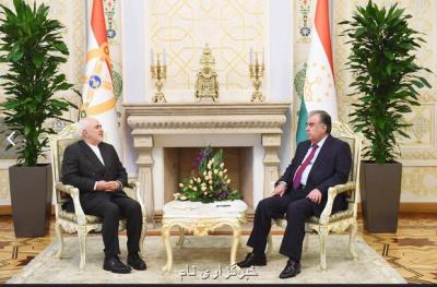 ظریف با رئیس جمهور تاجیكستان دیدار نمود