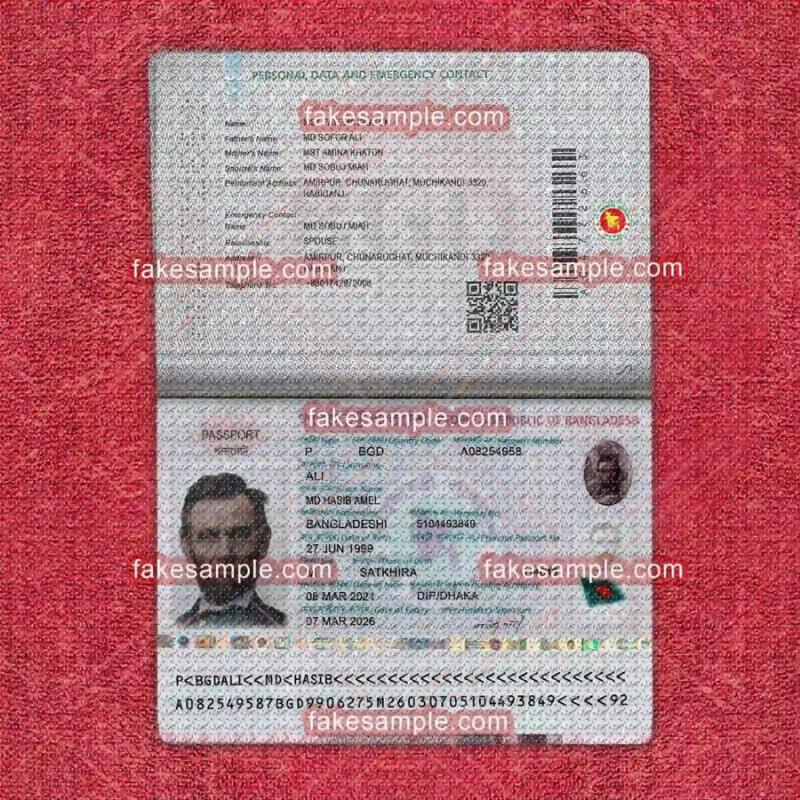 Kuwait Passport Fake Template