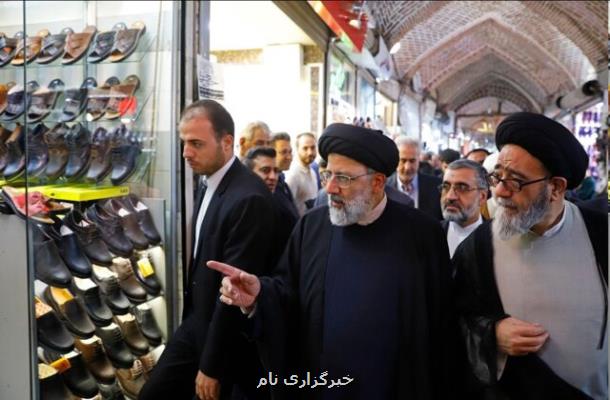 بازدید رئیس قوه قضاییه از بازارهای كفش و فرش تبریز